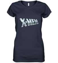 Load image into Gallery viewer, Marvel X Men Logo Retro 90s Animated Series Women's V-Neck T-Shirt
