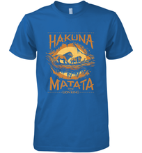 Load image into Gallery viewer, Disney The Lion King Live Action Hakuna Matata Sunset Poster Men's Premium T-Shirt
