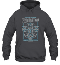 Load image into Gallery viewer, Marvel Fantastic Four Fantasticar Neon Lights Hooded Sweatshirt
