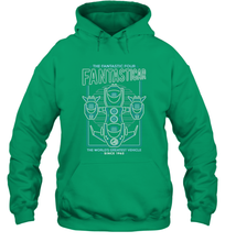 Load image into Gallery viewer, Marvel Fantastic Four Fantasticar Neon Lights Hooded Sweatshirt
