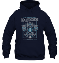 Load image into Gallery viewer, Marvel Fantastic Four Fantasticar Neon Lights Hooded Sweatshirt

