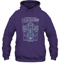 Load image into Gallery viewer, Marvel Fantastic Four Fantasticar Neon Lights Hooded Sweatshirt
