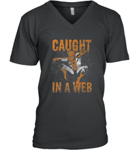 Load image into Gallery viewer, Marvel Spider Man Caught In A Web Halloween Men's V-Neck
