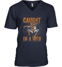 Load image into Gallery viewer, Marvel Spider Man Caught In A Web Halloween Men's V-Neck

