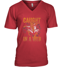 Load image into Gallery viewer, Marvel Spider Man Caught In A Web Halloween Men's V-Neck
