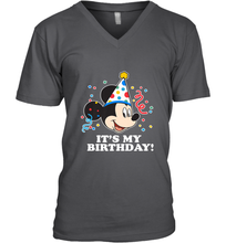 Load image into Gallery viewer, Disney Mickey Mouse It�s My Birthday Men's V-Neck
