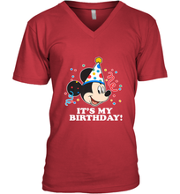Load image into Gallery viewer, Disney Mickey Mouse It�s My Birthday Men's V-Neck
