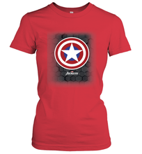 Load image into Gallery viewer, Marvel Gamerverse Captain America Symbol Hexagon Background Women's T-Shirt
