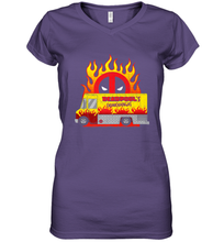 Load image into Gallery viewer, Marvel Deadpool Chimichangas Food Truck Women's V-Neck T-Shirt
