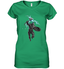 Load image into Gallery viewer, Marvel Avengers Endgame Captain America Assemble Lightning Women's V-Neck T-Shirt
