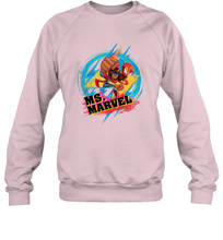 Load image into Gallery viewer, Marvel Rising Secret Warriors Ms. Marvel Portrait Logo Crewneck Sweatshirt
