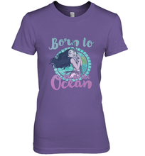 Load image into Gallery viewer, Disney Moana Born To Be In The Ocean Painted Women's Premium T-Shirt
