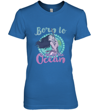 Load image into Gallery viewer, Disney Moana Born To Be In The Ocean Painted Women's Premium T-Shirt
