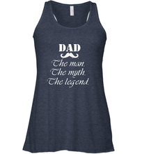 Load image into Gallery viewer, Dad the man the myth the legend Happy Father's day Women's Racerback Tank
