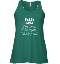 Load image into Gallery viewer, Dad the man the myth the legend Happy Father's day Women's Racerback Tank
