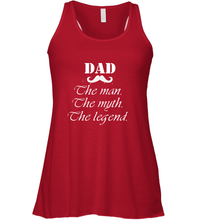 Load image into Gallery viewer, Dad the man the myth the legend Happy Father's day Women's Racerback Tank
