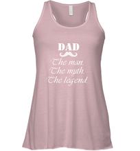 Load image into Gallery viewer, Dad the man the myth the legend Happy Father's day Women's Racerback Tank
