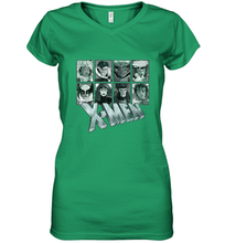 Load image into Gallery viewer, Marvel X Men Animated Series Halftone Retro 90s Women's V-Neck T-Shirt
