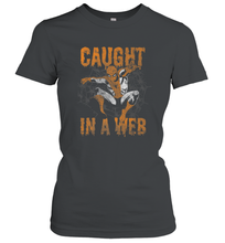 Load image into Gallery viewer, Marvel Spider Man Caught In A Web Halloween Women's T-Shirt
