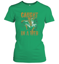 Load image into Gallery viewer, Marvel Spider Man Caught In A Web Halloween Women's T-Shirt
