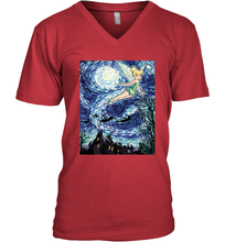 Load image into Gallery viewer, Disney Peter Pan Tinker Bell Starry Night Portrait Men's V-Neck
