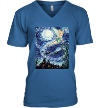 Load image into Gallery viewer, Disney Peter Pan Tinker Bell Starry Night Portrait Men's V-Neck
