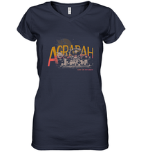 Load image into Gallery viewer, Disney Aladdin Agrabah Flying Over The City Of Mystery Women's V-Neck T-Shirt
