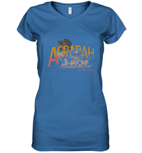 Load image into Gallery viewer, Disney Aladdin Agrabah Flying Over The City Of Mystery Women's V-Neck T-Shirt
