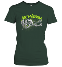 Load image into Gallery viewer, Marvel Anti Venom Green Splatter Web Swing Action Shot Women's T-Shirt
