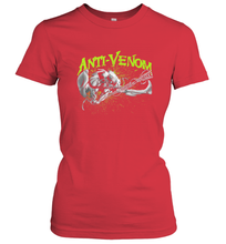 Load image into Gallery viewer, Marvel Anti Venom Green Splatter Web Swing Action Shot Women's T-Shirt
