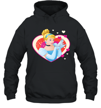 Load image into Gallery viewer, Disney Cinderella Valentine's Sparkle Hearts Hooded Sweatshirt
