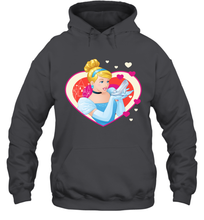 Load image into Gallery viewer, Disney Cinderella Valentine's Sparkle Hearts Hooded Sweatshirt
