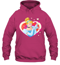 Load image into Gallery viewer, Disney Cinderella Valentine's Sparkle Hearts Hooded Sweatshirt
