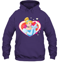 Load image into Gallery viewer, Disney Cinderella Valentine's Sparkle Hearts Hooded Sweatshirt
