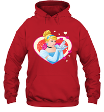 Load image into Gallery viewer, Disney Cinderella Valentine's Sparkle Hearts Hooded Sweatshirt

