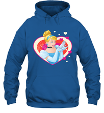 Load image into Gallery viewer, Disney Cinderella Valentine's Sparkle Hearts Hooded Sweatshirt
