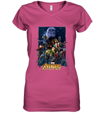 Load image into Gallery viewer, Marvel Avengers Infinity War Neon Team 2 Women's V-Neck T-Shirt

