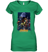 Load image into Gallery viewer, Marvel Avengers Infinity War Neon Team 2 Women's V-Neck T-Shirt
