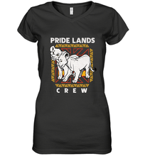Load image into Gallery viewer, Disney The Lion King Live Action Simba Nala Pride Lands Crew Women's V-Neck T-Shirt
