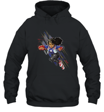 Load image into Gallery viewer, Marvel Rising Secret Warriors Miss America Action Pose Hooded Sweatshirt
