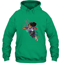 Load image into Gallery viewer, Marvel Rising Secret Warriors Miss America Action Pose Hooded Sweatshirt
