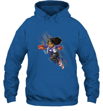 Load image into Gallery viewer, Marvel Rising Secret Warriors Miss America Action Pose Hooded Sweatshirt
