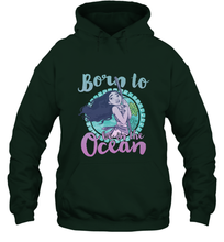 Load image into Gallery viewer, Disney Moana Born To Be In The Ocean Painted Hooded Sweatshirt
