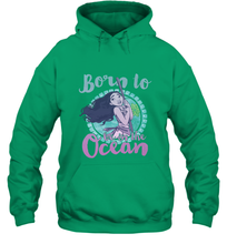Load image into Gallery viewer, Disney Moana Born To Be In The Ocean Painted Hooded Sweatshirt
