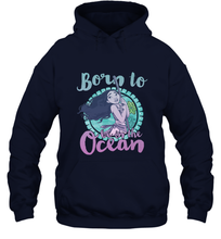Load image into Gallery viewer, Disney Moana Born To Be In The Ocean Painted Hooded Sweatshirt
