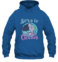 Load image into Gallery viewer, Disney Moana Born To Be In The Ocean Painted Hooded Sweatshirt
