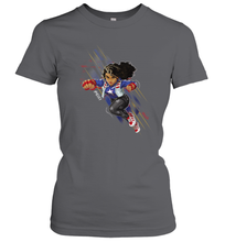 Load image into Gallery viewer, Marvel Rising Secret Warriors Miss America Action Pose Women's T-Shirt
