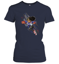 Load image into Gallery viewer, Marvel Rising Secret Warriors Miss America Action Pose Women's T-Shirt
