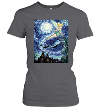 Load image into Gallery viewer, Disney Peter Pan Tinker Bell Starry Night Portrait Women's T-Shirt
