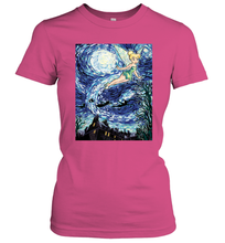 Load image into Gallery viewer, Disney Peter Pan Tinker Bell Starry Night Portrait Women's T-Shirt
